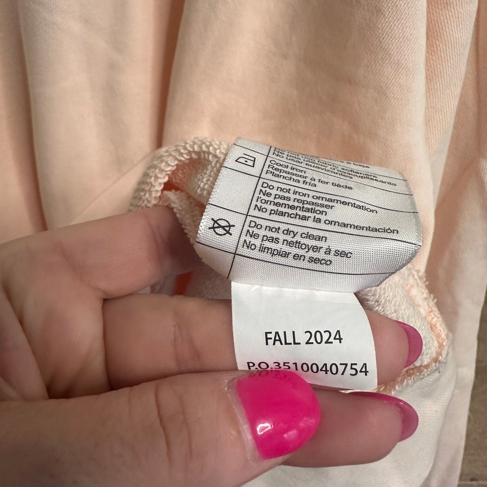 Carhartt Women's XL Relaxed Fit Tencel Series Peach Crewneck Sweatshirt Pullover - Picture 5 of 8